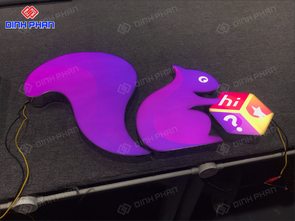 Chữ inox mặt mica