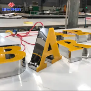 Alternative view of Chữ inox mặt mica