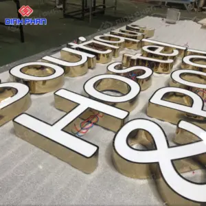 Chữ inox sáng mặt