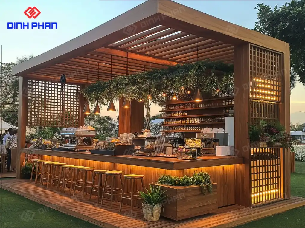 Đóng quầy bar BMT giúp không gian gọn đẹp và nổi bật hơn