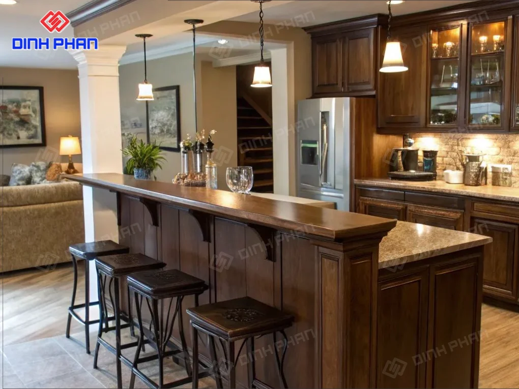 Đóng quầy bar BMT giúp không gian gọn đẹp và nổi bật hơn