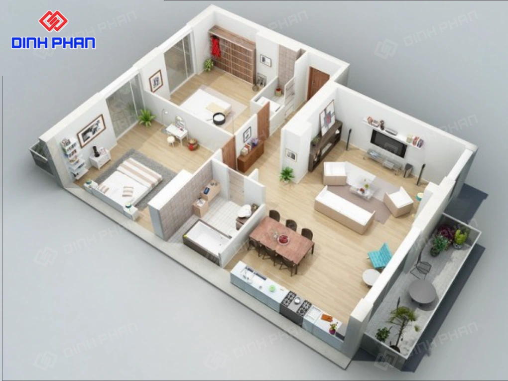 Thiết kế nội thất nhà phố BMT đẹp, tối ưu không gian hiệu quả