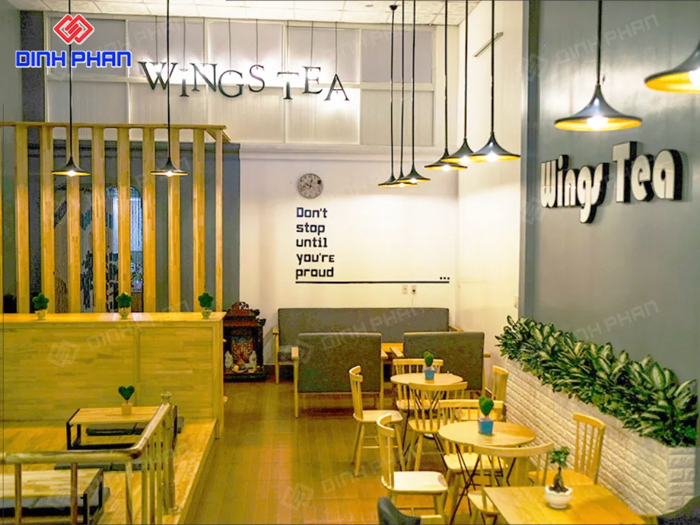 Thiết kế quán trà sữa BMT đẹp, hút khách