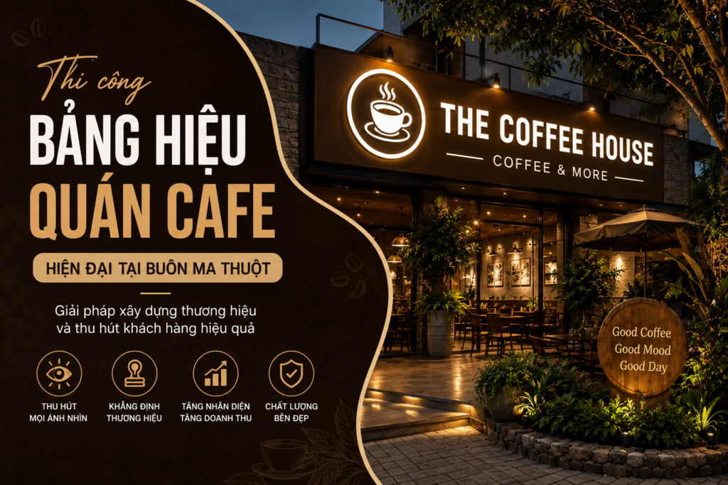 bảng hiệu quán cafe