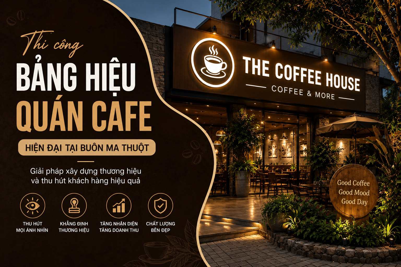 bảng hiệu quán cafe