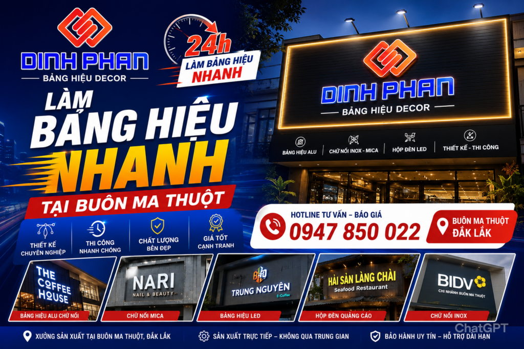 làm bảng hiệu nhanh