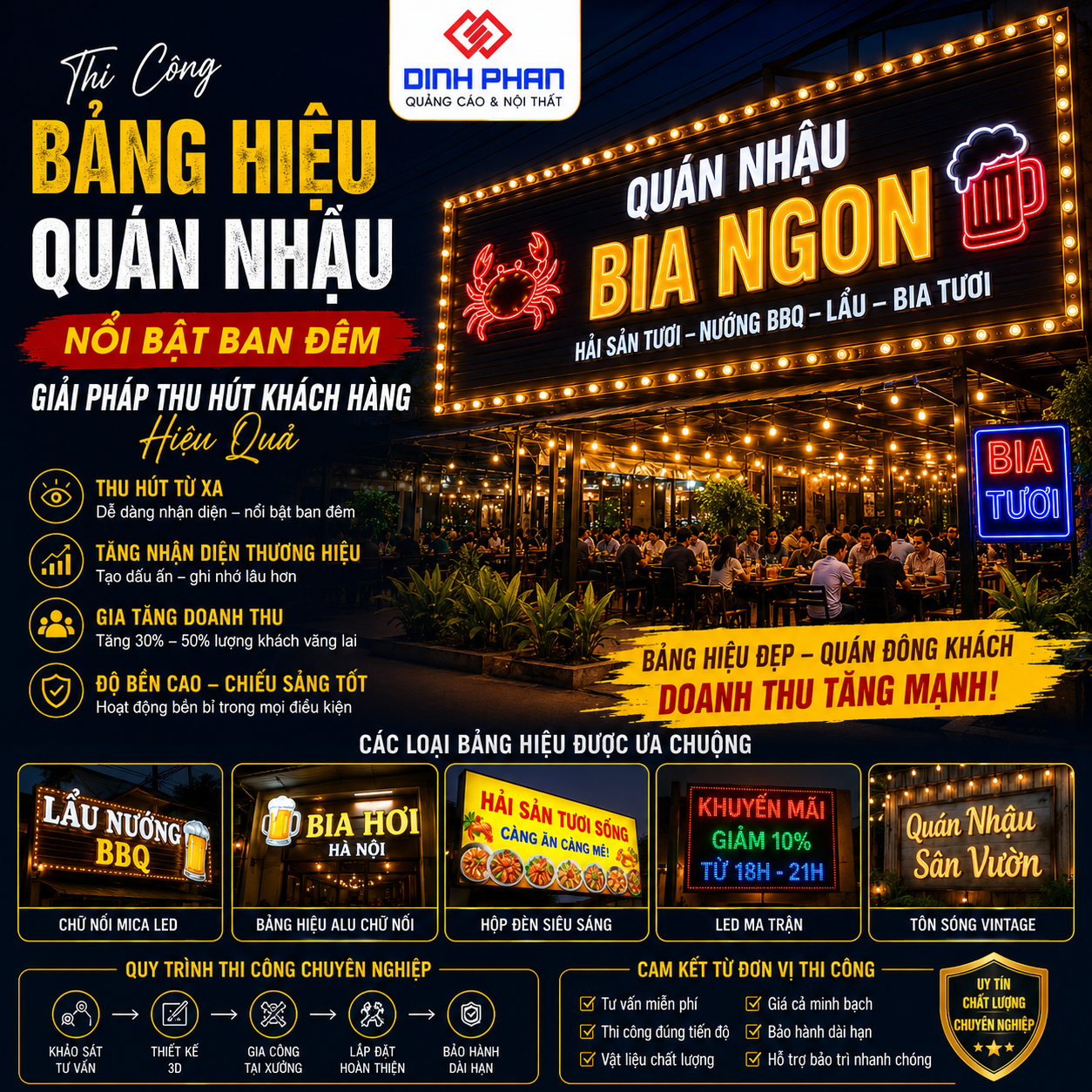 bảng hiệu quán nhậu
