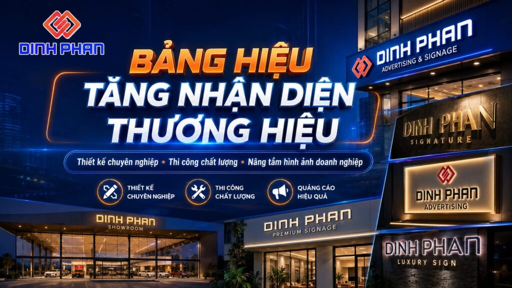 bảng hiệu decor, bảng hiệu tăng nhận diện thương hiệu