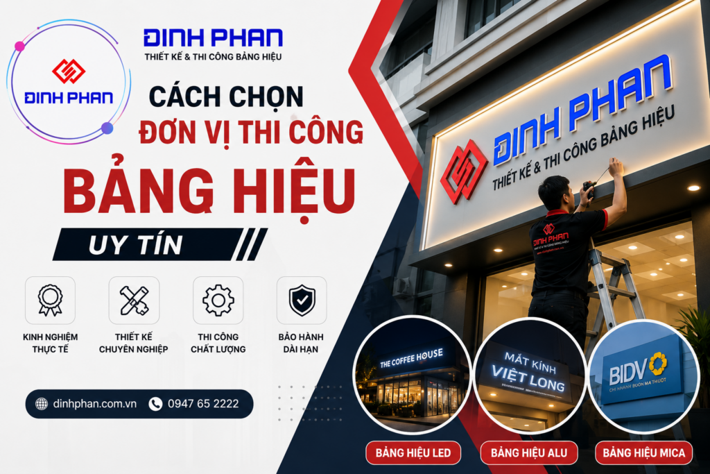đơn vị thi công bảng hiệu