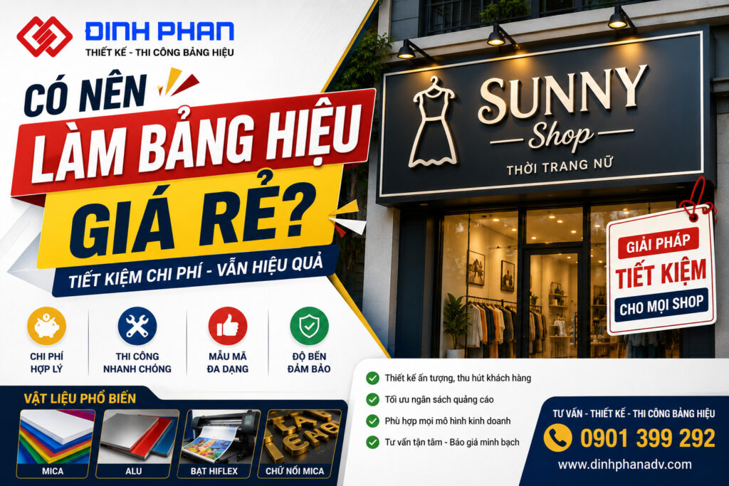 làm bảng hiệu giá rẻ