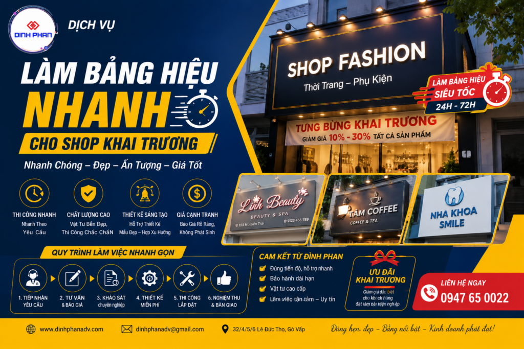 làm bảng hiệu nhanh