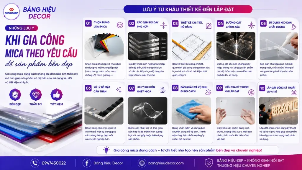gia công mica theo yêu cầu