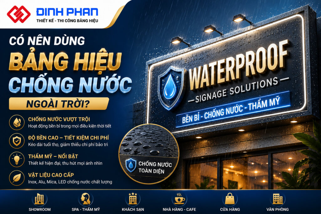 bảng hiệu chống nước