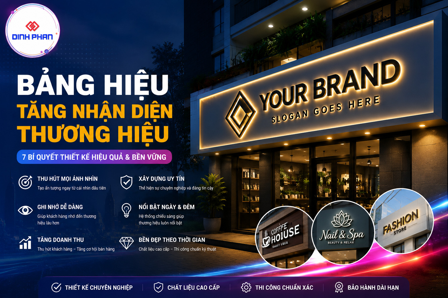 bảng hiệu tăng nhận diện thương hiệu