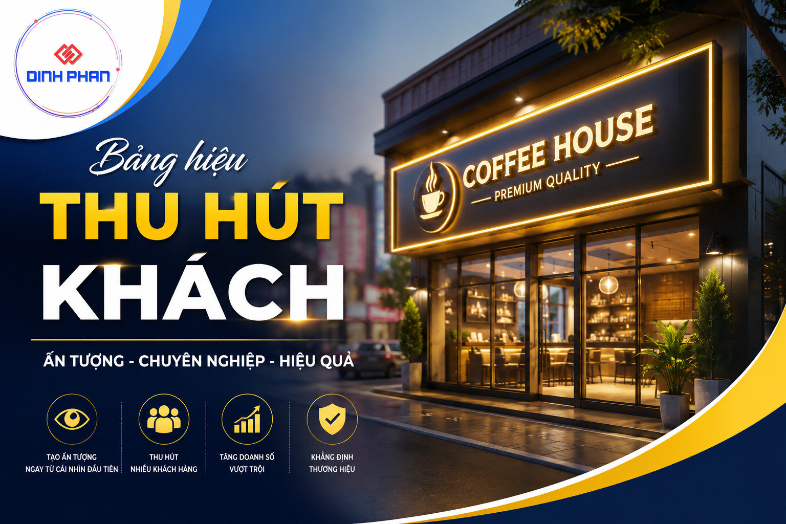 bảng hiệu thu hút khách