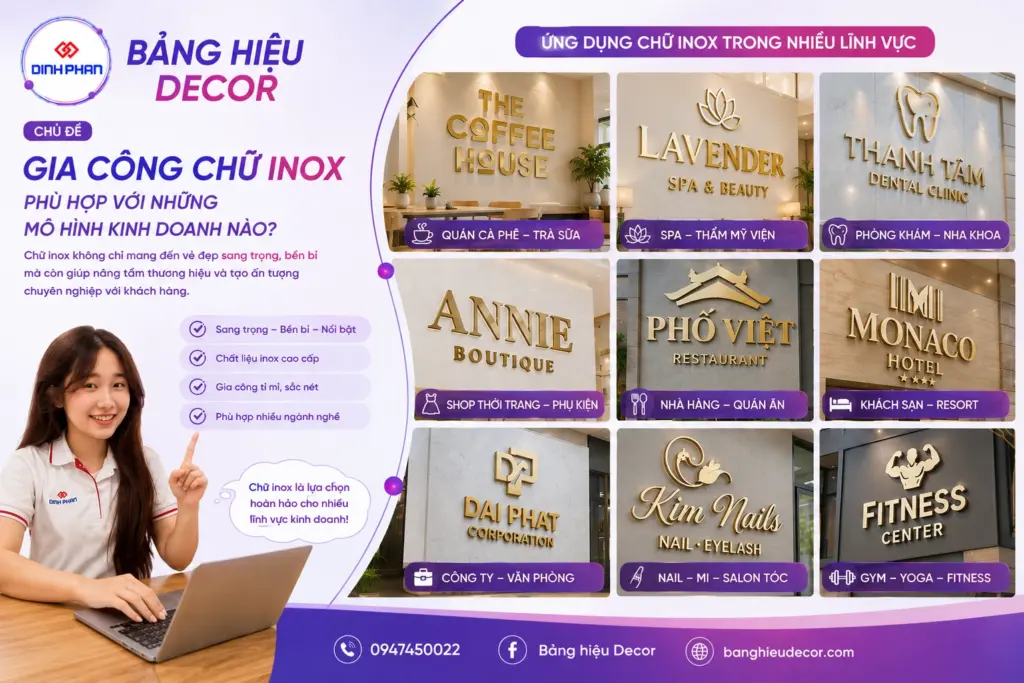 gia công chữ inox